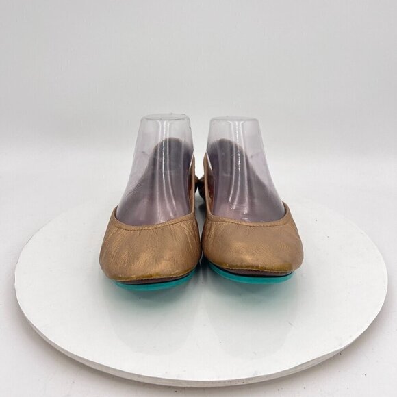 Tieks By Gavrieli Women Size 8 Brown Teal Leather Slip On Ballet Flat Shoes - Picture 3 of 13